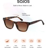 image:imageSOJOS Retro Small Polarized Cat Eye Sunglasses for Women SJ2719Tortoise  Brown Lens
