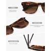 image:imageSOJOS Retro Small Polarized Cat Eye Sunglasses for Women SJ2719Tortoise  Brown Lens