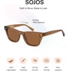image:imageSOJOS Retro Small Polarized Cat Eye Sunglasses for Women SJ2719Transparent Brown  Brown