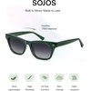 image:imageSOJOS Retro Small Polarized Cat Eye Sunglasses for Women SJ2719Transparent Green  Brown