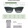 image:imageSOJOS Retro Small Polarized Cat Eye Sunglasses for Women SJ2719Transparent Green  Brown