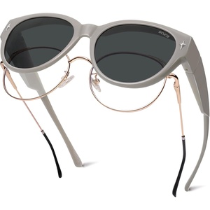 image:imageSOJOS Cat Eye Polarized Fit Over Glasses Sunglasses for Women SJ2658Light TaupeGrey