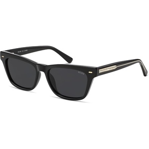 image:imageSOJOS Retro Small Polarized Cat Eye Sunglasses for Women SJ2719Shiny Black  Grey Lens