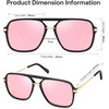 image:imageSOJOS Aviator Sunglasses for Women amp Men Square Polarized Lens SJ2229BlackPink