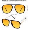 image:imageSOJOS Aviator Sunglasses for Women amp Men Square Polarized Lens SJ2229BlackYellow