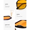 image:imageSOJOS Aviator Sunglasses for Women amp Men Square Polarized Lens SJ2229BlackYellow