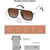 image:imageSOJOS Aviator Sunglasses for Women amp Men Square Polarized Lens SJ2229Brown Tortoise FrameBrown Grading Lens