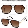 image:imageSOJOS Aviator Sunglasses for Women amp Men Square Polarized Lens SJ2229Brown Tortoise FrameBrown Grading Lens
