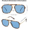 image:imageSOJOS Aviator Sunglasses for Women amp Men Square Polarized Lens SJ2229Brown TortoiseBlue