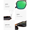 image:imageSOJOS Aviator Sunglasses for Women amp Men Square Polarized Lens SJ2229Dark Tortoise FrameBluish Green Mirrored Lens