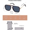 image:imageSOJOS Aviator Sunglasses for Women amp Men Square Polarized Lens SJ2229Drak Red TortoiseBlue