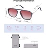 image:imageSOJOS Aviator Sunglasses for Women amp Men Square Polarized Lens SJ2229Grey FrameRed Lens