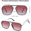 image:imageSOJOS Aviator Sunglasses for Women amp Men Square Polarized Lens SJ2229Grey FrameRed Lens