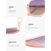 image:imageSOJOS Aviator Sunglasses for Women amp Men Square Polarized Lens SJ2229Pink FrameBlue Grey Grading Lens