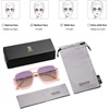 image:imageSOJOS Aviator Sunglasses for Women amp Men Square Polarized Lens SJ2229Pink FrameBlue Grey Grading Lens