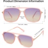 image:imageSOJOS Aviator Sunglasses for Women amp Men Square Polarized Lens SJ2229Pink FrameBlue Grey Grading Lens