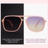 image:imageSOJOS Aviator Sunglasses for Women amp Men Square Polarized Lens SJ2229Pink FrameBlue Grey Grading Lens