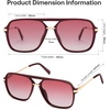 image:imageSOJOS Aviator Sunglasses for Women amp Men Square Polarized Lens SJ2229RedRed