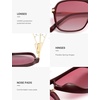 image:imageSOJOS Aviator Sunglasses for Women amp Men Square Polarized Lens SJ2229RedRed