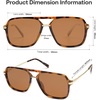 image:imageSOJOS Aviator Sunglasses for Women amp Men Square Polarized Lens SJ2229TortoiseBrown