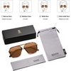 image:imageSOJOS Aviator Sunglasses for Women amp Men Square Polarized Lens SJ2229TortoiseBrown