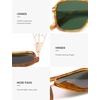 image:imageSOJOS Aviator Sunglasses for Women amp Men Square Polarized Lens SJ2229TortoiseGreen