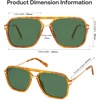 image:imageSOJOS Aviator Sunglasses for Women amp Men Square Polarized Lens SJ2229TortoiseGreen