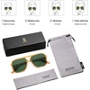 image:imageSOJOS Aviator Sunglasses for Women amp Men Square Polarized Lens SJ2229TortoiseGreen