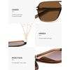 image:imageSOJOS Aviator Sunglasses for Women amp Men Square Polarized Lens SJ2229Transparent Brown FrameBrown Lens