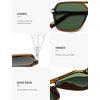 image:imageSOJOS Aviator Sunglasses for Women amp Men Square Polarized Lens SJ2229Transparent Brown FrameGreen Lens