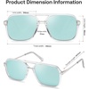 image:imageSOJOS Aviator Sunglasses for Women amp Men Square Polarized Lens SJ2229Transparent FrameSilver Lens