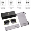 image:imageSOJOS Aviator Sunglasses for Women amp Men Square Polarized Lens SJ2229Transparent Green FrameGrey Lens