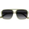 image:imageSOJOS Aviator Sunglasses for Women amp Men Square Polarized Lens SJ2229Transparent Green FrameGrey Lens