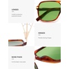image:imageSOJOS Aviator Sunglasses for Women amp Men Square Polarized Lens SJ2229Transparent TortoiseLight Green