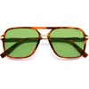 image:imageSOJOS Aviator Sunglasses for Women amp Men Square Polarized Lens SJ2229Transparent TortoiseLight Green