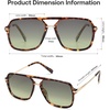 image:imageSOJOS Aviator Sunglasses for Women amp Men Square Polarized Lens SJ2229Yellow TortoiseGreen
