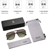 image:imageSOJOS Aviator Sunglasses for Women amp Men Square Polarized Lens SJ2229Yellow TortoiseGreen
