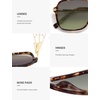 image:imageSOJOS Aviator Sunglasses for Women amp Men Square Polarized Lens SJ2229Yellow TortoiseGreen