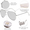 image:imageSOJOS Polarized Aviator Sunglasses for Men Women Classic Vintage SunniesBright Silver