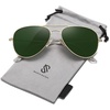 image:imageSOJOS Polarized Aviator Sunglasses for Men Women Classic Vintage SunniesGreen