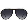 image:imageSOJOS Retro Oversized 70s Aviator Sunglasses Women Men SJ2693Black Frame Grey Grading Lens