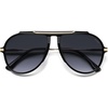 image:imageSOJOS Retro Oversized 70s Aviator Sunglasses Women Men SJ2693Black Frame Grey Grading Lens