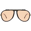 image:imageSOJOS Retro Oversized 70s Aviator Sunglasses Women Men SJ2693Black Frame Orange Lens