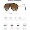 image:imageSOJOS Retro Oversized 70s Aviator Sunglasses Women Men SJ2693Brown Frame Brown Grading Lens