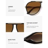 image:imageSOJOS Retro Oversized 70s Aviator Sunglasses Women Men SJ2693Brown Frame Brown Grading Lens