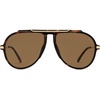 image:imageSOJOS Retro Oversized 70s Aviator Sunglasses Women Men SJ2693Brown Tortoise Frame Brown Lens
