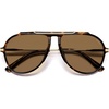 image:imageSOJOS Retro Oversized 70s Aviator Sunglasses Women Men SJ2693Brown Tortoise Frame Brown Lens