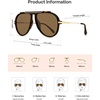 image:imageSOJOS Retro Oversized 70s Aviator Sunglasses Women Men SJ2693Brown Tortoise Frame Brown Lens