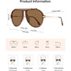 image:imageSOJOS Retro Oversized 70s Aviator Sunglasses Women Men SJ2693Crystal Brown Frame Brown Lens