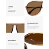 image:imageSOJOS Retro Oversized 70s Aviator Sunglasses Women Men SJ2693Crystal Brown Frame Brown Lens